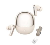 VBESTLIFE Wireless Gaming Earbuds, 2.4G Bluetooth 5.4 Dual Mode Earbuds with ENC Mic and USB C Dongle for Phone Tablet Laptop PC Game Console VR (White)