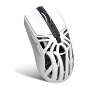 VBESTLIFE Wireless Gaming Mouse, Lightweight Mouse, 1200-10000 DPI, Tri-mode 2.4G/BT5.3/Wired, Rechargeable RGB Programmable Macro Mouse (White)