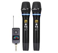 VBESTLIFE Wireless Handheld Microphone Systems, Dual Karaoke Microphone with Bluetooth, Digital Signal Processing, Adjustable Sound Effects