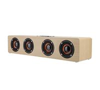 VBESTLIFE Wooden Sound Bar, 12W W8 Wooden Bluetooth Sound Tyrant TV Speaker with 3.5mm Audio Input, Support Bluetooth, AUX, TF Card and FM(Wood)