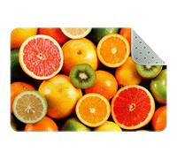 VBFOFBV Area Rug, Bath Rug, Doormat, Non-Slip Washable Carpet for Bathroom Kitchen Laundry Room Decor, Kiwi Grapefruit Orange Tropical Fruit
