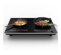 VBGK Double Induction Hob 3600W, Plug in Induction Hob 2 Ring, Double Induction Cooker with Touch Sensor, 10 Power Levels, Safety Lock & 3-Hour Timer, 220~240V, Black