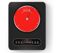 VBGK Portable Ceramic Hob, Pulg in Electric Hob, Portable Electric Hob with Digital LED Touch Controls, 8 Power Levels Up to 2000W, 99 Mins Timer, 220-240V Cooktops with Plug
