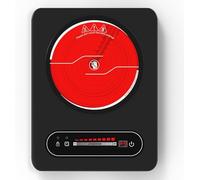 VBGK Portable Ceramic Hob, Single Electric Hob, Electric Cooker with Built-In 99 Mins Timer & 9 Adjustable Temperature Settings, Child Safety Lock, Overheat Protection, 220-240V Cooktops with Plug