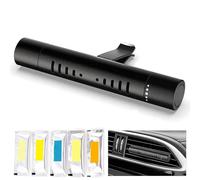 VBGURR 1 Pc Car Diffuser, Car Vent Air Freshener with 5 Solid Aroma Sticks, Durable Car Diffuser Air Freshener for Men Women (Black)