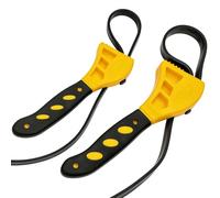 VBGURR 2PCS Rubber Strap Wrench,Heavy Duty Adjustable Rubber Pipe Wrench,Multi-Purpose Non-Slip Oil Filter Wrench for Plumbing Tools,Jar Opener,Shower Head,Water Filter,Mechanics Plumbers DIY