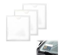 VBGURR 3 PCS Parking Permit Holder for Car Windscreen, Self Adhesive Car Permit Holders,Universal Tax Disc & Badge Holder for Car, Van, Caravan - Clear PVC Card Holder