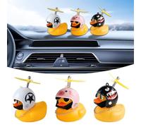 VBGURR 3 Pcs Yellow Car Duck Mini Dashboard Accessories Multifunctional Funny Car Accessories Yellow Duck Auto Ornaments