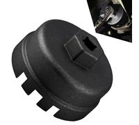 VBGURR 64.5mm 14 Flutes Oil Filter Wrench Cap Removal Tool,Car Oil Filter Cap Wrench,Fuel Filter Removal Socket Tool,Heavy Duty Oil Filter Spanner for Toyota Lexus RAV4 2.5 L to 5.7 L Engines (Black)