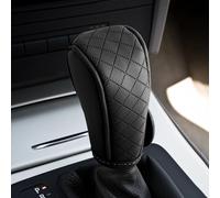 VBGURR Leather Gear Shift Cover,Anti-Slip Car Shift Knob Cover for Shift Lever Protection,Gear Stick Protector Dustproof Waterproof Decoration Accessories for Cars Trucks SUVs (Black)