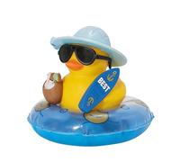 VBGURR Rubber Duck Car Ornaments,Summer Beachy Vacation Ducks with Surfing Board,Novelty Rubber Ducks Car Dashboard Decorations,Beach Surfing Rubber Duck Gifts for Beach/Lifestyle Enthusiasts (Blue)