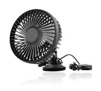 VBGURR USB Car Fan, Electric Auto Cooling Fan for Dashboard & Windshield, 12V/24V Universal 360°Rotating Air Circulation With 3 Speed,Strong Wind Low Noise For Car, Truck Camping,home Hot Weather