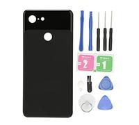 VBLKUYDPR 5.5in Battery Back Glass Rear Cover Replacement for Google Pixel 3 G013A, Mobile Phone Back Cover, Black Battery Back Housing Door with Press Plate, Screwdriver and Accessories, Pe