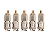 VBLKUYDPR 5pcs Tire Inflator Air Compressor Adapter, 3 in 1 Quick Connector Converts Air Pump to Pneumatic Tools for Car Motorcycle EV Tyres