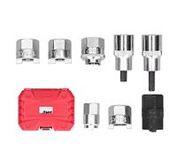 VBLKUYDPR 8Pcs Suspension Strut Nut Sockets Removal Disassembly Tool Set, Shock Absorber Strut Socket Kit for Car Repairing, Professional Grade Metal Strut Nut Remover with Storage Box for V