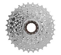 VBLKUYDPR Chromeplate Bicycle Rear Flywheel, Mountain Bike Free Wheel Replacement, 5 - Speed Options with Nickel Plated Wear - Resistant Gear, Lightweight Drilled Design for Smooth (9 speed - chrome)