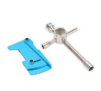 VBLKUYDPR Cross Wrenches Maintenance Big Sleeve Hex Tools, RC Car Adjustable Ruler Kit, High Performance Aluminum Alloy Sleeve with Ergonomic Design, 4WD Positioning Ruler Kit for RC Model C (Blue)