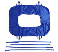 VBLKUYDPR Turning Bed Pad with Handles, Reusable Transfer Turning Pad, Hollow Out Design for Easy Patient Repositioning, Includes 4 Fixing Straps for Home or Hospital Use (L)