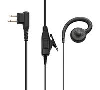 VBLL Security Earpiece for Motorola DP1400 XT420 XT460 CP040 - Replaces RLN6423 HKLN4604-2-Pin Swivel C-Ring Headset with PTT Mic - Durable & Comfortable for Shift Work
