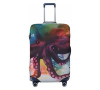 VBNTY Abstract Colorful Octopus Travel Luggage Cover Elastic Washable Suitcase Cover Protector Fashion Stretch Baggage Covers Dustproof Suitcase Sleeve Fits 18-32 inch Luggage XL