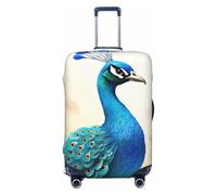 VBNTY Cartoon Blue Peacock Travel Luggage Cover Elastic Washable Suitcase Cover Protector Fashion Stretch Baggage Covers Dustproof Suitcase Sleeve Fits 18-32 inch Luggage XL