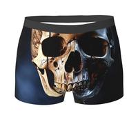 VBNTY Men's Underwear skeleton Boxer Briefs Breathable Stretch Mens Boxer Moisture-Wicking Trunks for Men L Black
