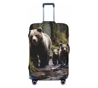 VBNTY Mother Bear and Her Cubs Travel Luggage Cover Elastic Washable Suitcase Cover Protector Fashion Stretch Baggage Covers Dustproof Suitcase Sleeve Fits 18-32 inch Luggage M