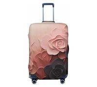 VBNTY Rose Color Blush and Black Travel Luggage Cover Elastic Washable Suitcase Cover Protector Fashion Stretch Baggage Covers Dustproof Suitcase Sleeve Fits 18-32 inch Luggage XL
