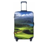 VBNTY Scenic Hawaii Golf Tropical Travel Luggage Cover Elastic Washable Suitcase Cover Protector Fashion Stretch Baggage Covers Dustproof Suitcase Sleeve Fits 18-32 inch Luggage L