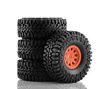 VBNYBA RC Wheels Tyres Compatible With Axial For SCX10 For Wraith 90018 For RR10 For Bomber For RBX10 For RyftRS RC 1.9" Wheel Rim Tires Crawler Tires Rubber Wheel Tyre(Orange)