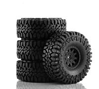 VBNYBA RC Wheels Tyres Compatible With Axial For SCX10 For Wraith 90018 For RR10 For Bomber For RBX10 For RyftRS RC 1.9" Wheel Rim Tires Crawler Tires Rubber Wheel Tyre(Black)