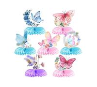 VBNZBK 7 Pcs Butterfly Honeycomb Centerpieces, Watercolor Pink Purple Butterfly Centerpieces for Butterfly Themed Birthday Party Reunion Table Decorations, Baby Shower Decorations for Girls