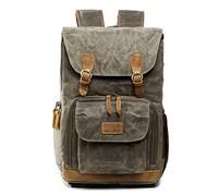 VBPBHFFNMW Camera Bag Canvas Batik Waterproof Photography Outdoor Wearable Large Camera Backpack Fit For Fuji Fit For Nikon Fit For Canon Fit For Sony camera bag(Groen)