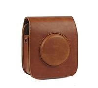 VBPBHFFNMW Camera Bag Protective Cover Shell PU Leather Retro Shoulder Strap Bag Fit For FUJIFILM Fit For SQUARE SQ20 SQ10 camera bag(B)