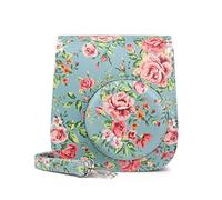 VBPBHFFNMW Camera Protective Cover Handbag Plant Flower Color Printing PU Leather Retro Bag Fit For Fuji Fit For Instax Fit For Polaroid Mini 11 8 9 Mini11 camera bag(C)