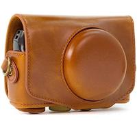 VBPBHFFNMW Retro PU Leather Camera Bag Hard Shell Cover With Digital Camera Strap Fit For Canon Fit For Powershot SX740 HS SX730 HS SX720 HS camera bag(Light Brown)