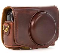 VBPBHFFNMW Retro PU Leather Camera Bag Hard Shell Cover With Digital Camera Strap Fit For Canon Fit For Powershot SX740 HS SX730 HS SX720 HS camera bag(Coffee)
