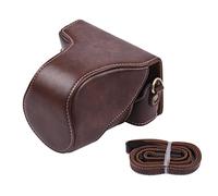 VBPBHFFNMW Retro PU Leather Camera Bag Protection Video Mini Camera Bag With Replacement Strap For Fit For Canon EOS M100 camera bag(Coffee)