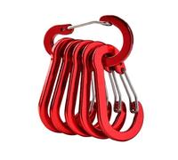 VBPCEFZTLK 6pcs Backpack Carabiner Outdoor Camping Hiking Aluminum Alloy D-ring Snap Clip Keychain Lock Buckle Hook Climbing Tools Household hooks(Rosso)