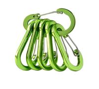 VBPCEFZTLK 6pcs Backpack Carabiner Outdoor Camping Hiking Aluminum Alloy D-ring Snap Clip Keychain Lock Buckle Hook Climbing Tools Household hooks(Groen)