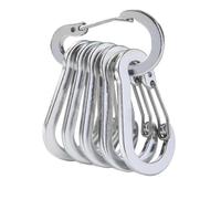 VBPCEFZTLK 6pcs Backpack Carabiner Outdoor Camping Hiking Aluminum Alloy D-ring Snap Clip Keychain Lock Buckle Hook Climbing Tools Household hooks(Silver)