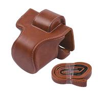 VBPCEFZTLK Photo Studio PU Leather Camera Bag Protection Video Mini Camera Bag With Replacement Strap Fit For Canon EOS M5 M50 M50II camera bag(Bruin)