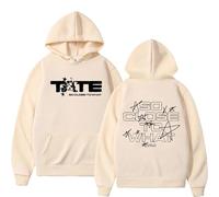 VBPOIYB Men's and women's long sleeve hooded sweatshirt T-a-t-e singer M-c-R-a-e album hoodie wool vintage oversized sweater (Khaki,S)