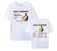 VBPOIYB T-Shirt Short Sleeve Cotton Summer Women Men Al-ex Singer Wa-rr-en Tour Merchandise Round Neck Soft Unisex t-Shirt (White,M)