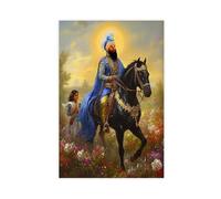 VBQHIR 10th Sikh Guru Gobind Singh(1) Canvas Poster Bedroom Decor Landscape Decor Gift 24x36inch(60x90cm)