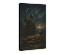 VBQHIR Abraham And Isaac An African Poster Canvas Poster Bedroom Decor Landscape Decor Gift 12x18inch(30x45cm)