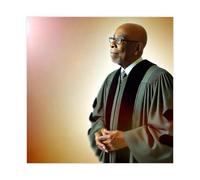 VBQHIR African-American Pastor Gazes upon The Light Canvas Poster Wall Art Print Picture Paintings 16x16inch(40x40cm)