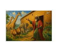 VBQHIR African Noah's Ark Poster Canvas Poster Wall Art Print Picture Paintings 20x30inch(50x75cm)