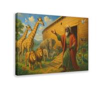 VBQHIR African Noah's Ark Poster Canvas Poster Wall Art Print Picture Paintings 24x36inch(60x90cm)