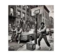 VBQHIR Black And White Hip-Hop Breakdance Poster Canvas Poster Bedroom Decor Landscape Decor Gift 16x16inch(40x40cm)